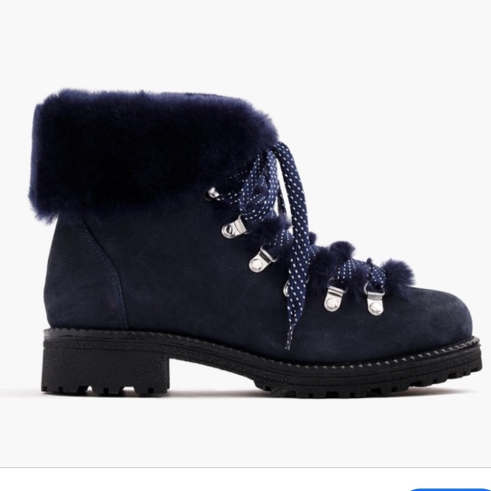 J. Crew Nordic Ankle Bootie - 9 - Dark Navy